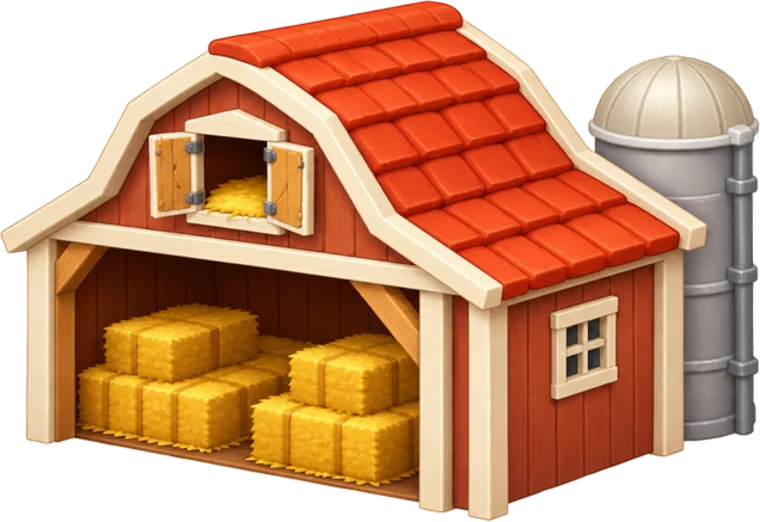 A hay barn on the ranch